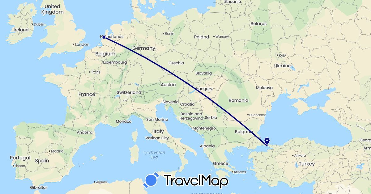 TravelMap itinerary: driving in Netherlands, Turkey (Asia, Europe)